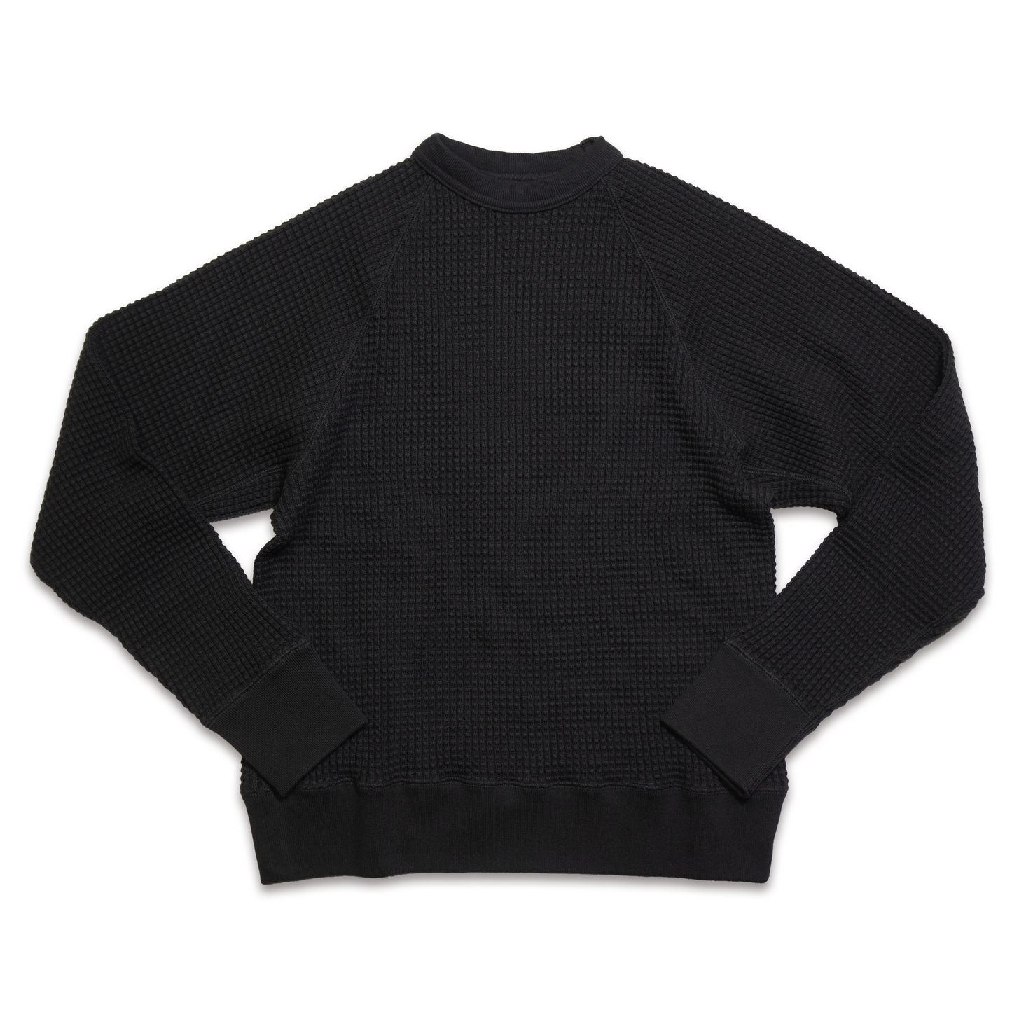 G&amp;F Co._BONE WAFFLE L/S TEE_INK SCHWARZ