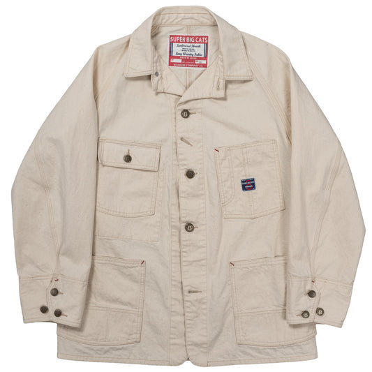 WORKERS_SUPER BIG CAT Jacket_10 oz White Denim