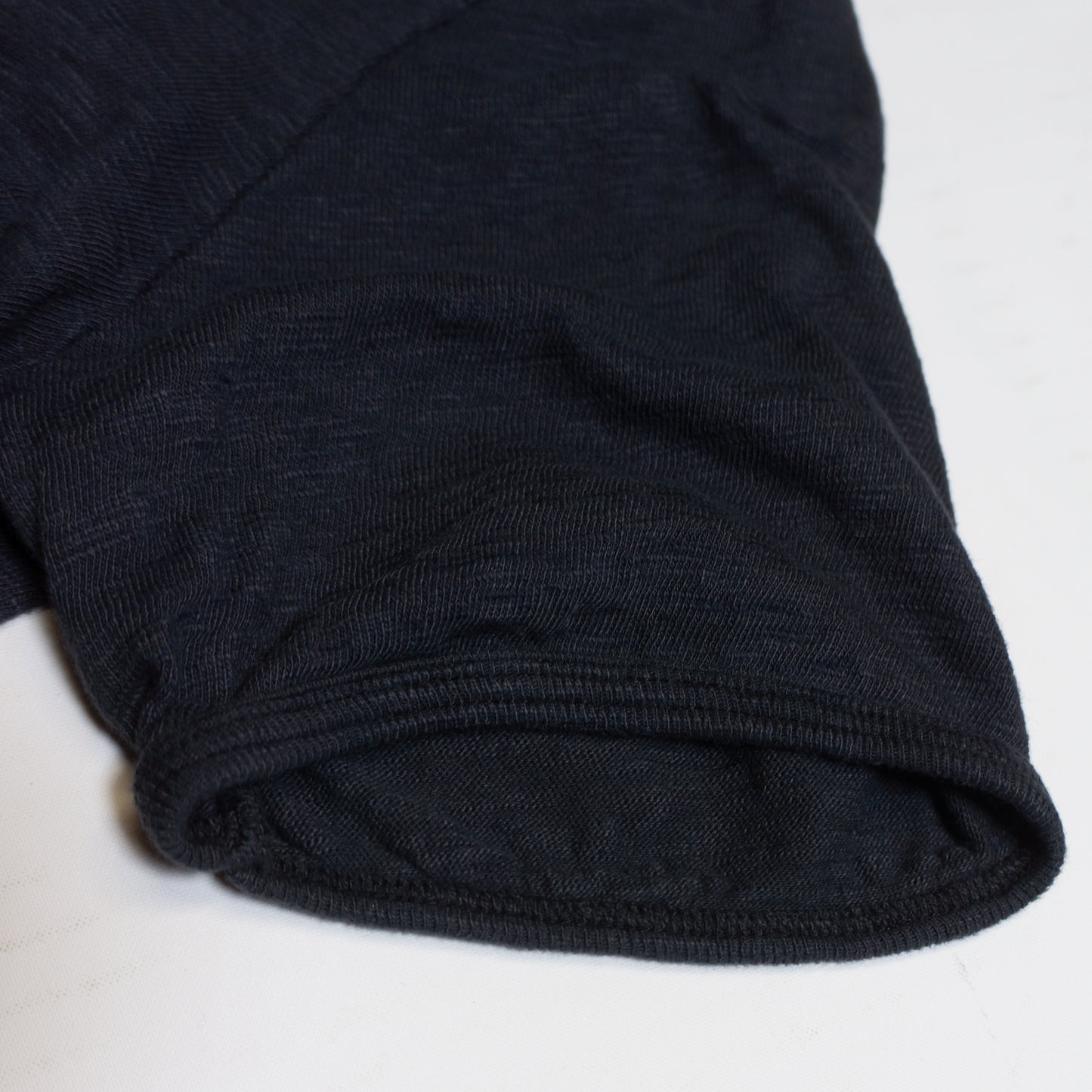 LOOP＆WEFT_LRH1037_SUPER SLUB TUBE KNIT 4 BUTTONS HENLEY_【A.BLACK】