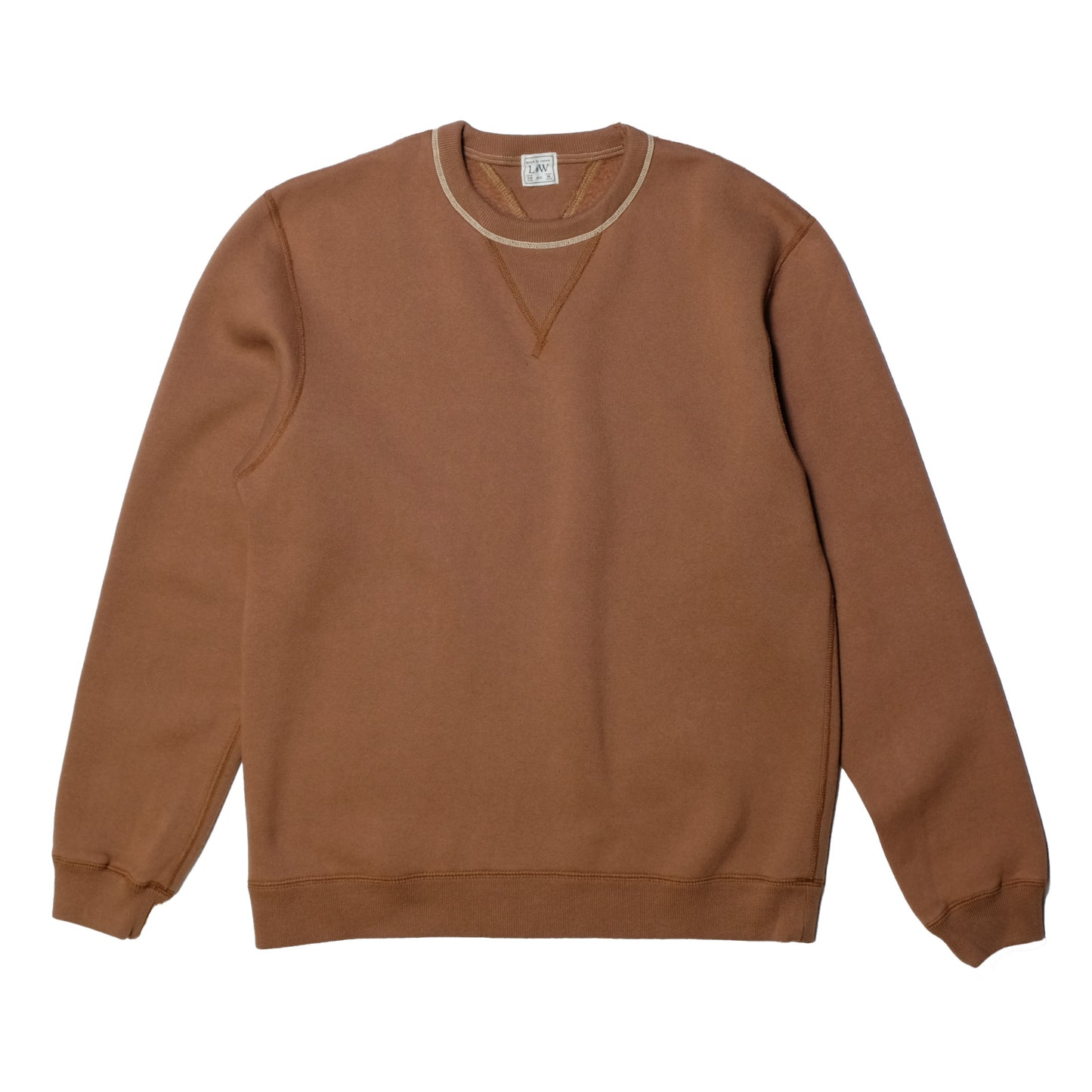 LOOP＆WEFT_LCS1003_SINKER SUPER FLUFFY KNIT DOUBLE V SWEATSHIRT_MAPLE BROWN