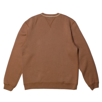 LOOP＆WEFT_LCS1003_SINKER SUPER FLUFFY KNIT DOUBLE V SWEATSHIRT_MAPLE BROWN