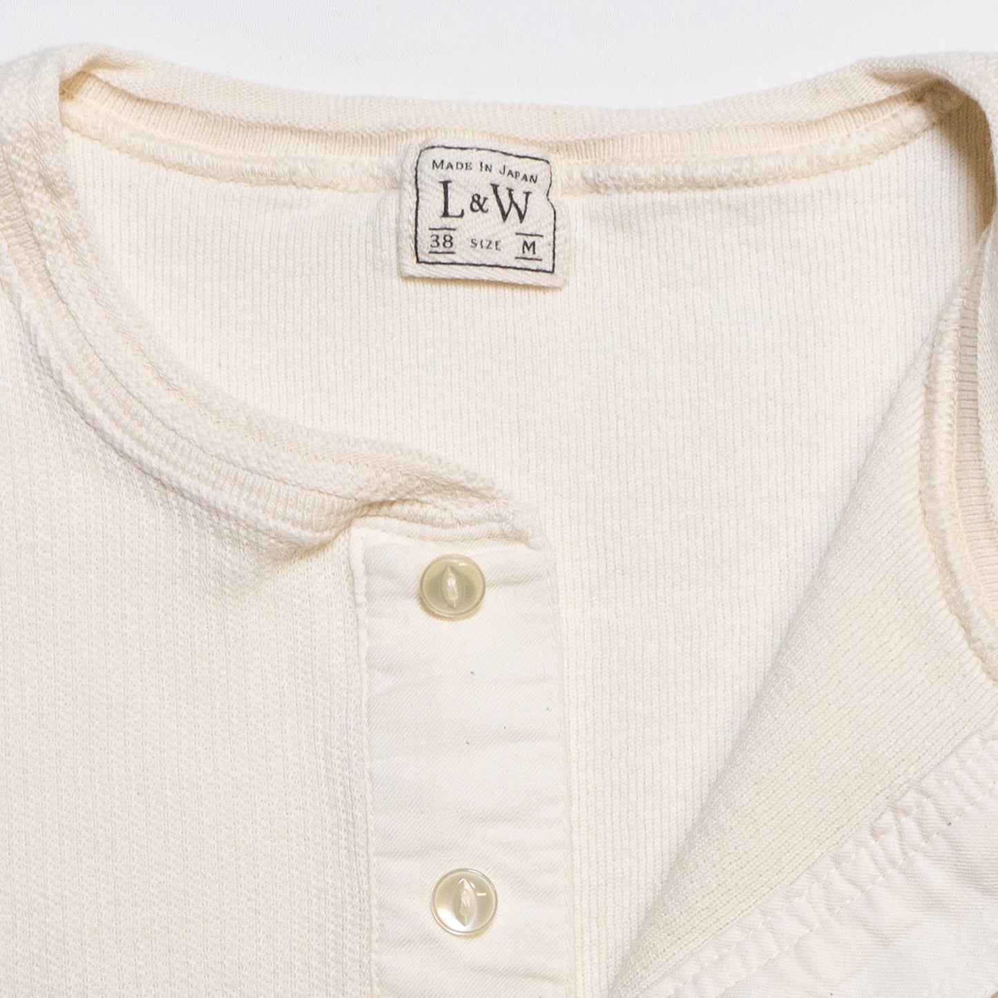 LOOP＆WEFT_LRH1039_CLASSIC ROYAL RIB KNIT HENLEYNECK THERMAL_V.IVORY