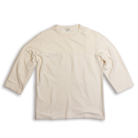 LOOP＆WEFT_LRC1109_RECYCLED COTTON HIGH GAUGE PILE Q/S CREWNECK_VINTAGE IVORY