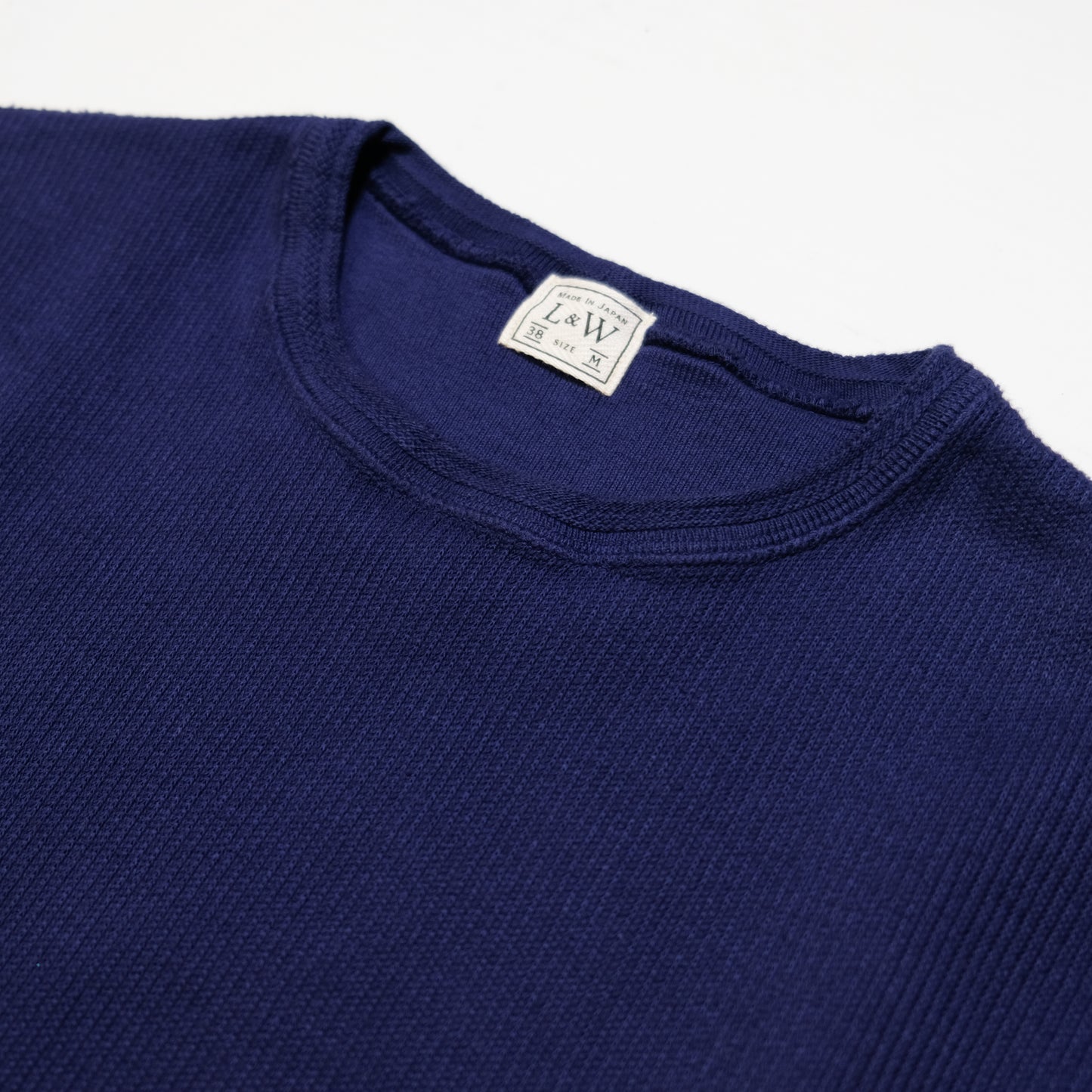 LOOP＆WEFT_LRC1115_CLASSIC ROYAL RIB KNIT CREWNECK THERMAL_FRENCH NAVY BLUE