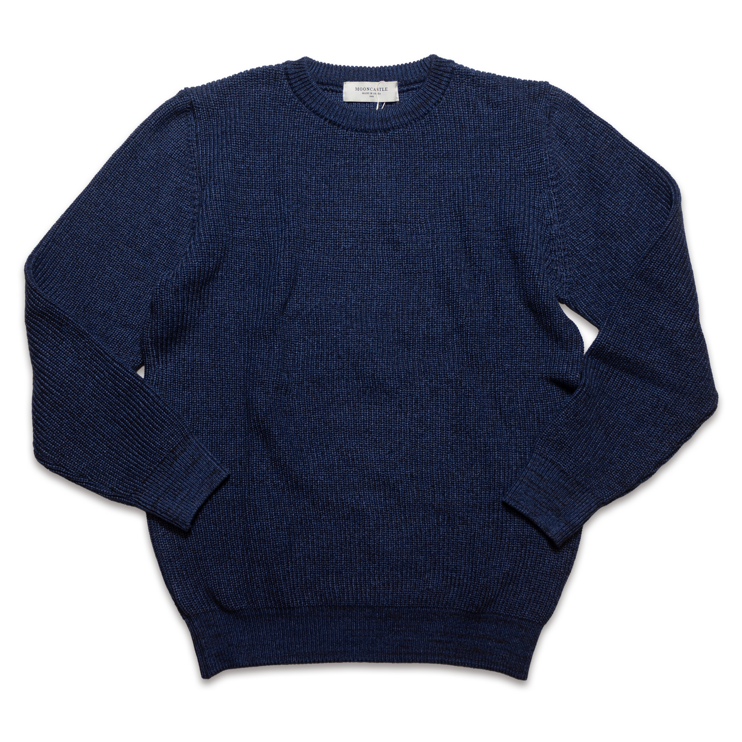 MOON CASTLE COTTON HEAVY WEIGHT CREW NECK Vintage Navy