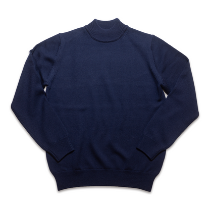 MOON CASTLE_WOOL HEAVY WEIGHT MOCK-NECK_NAVY 