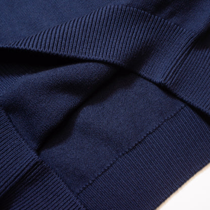 MOON CASTLE_WOOL HEAVY WEIGHT MOCK-NECK_NAVY 