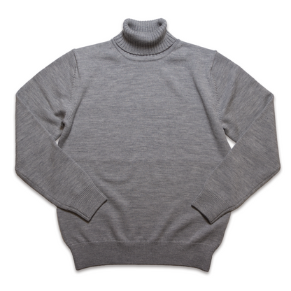 MOON CASTLE_WOOL HEAVY WEIGHT TURTLE-NECK_LIGHT GREY 