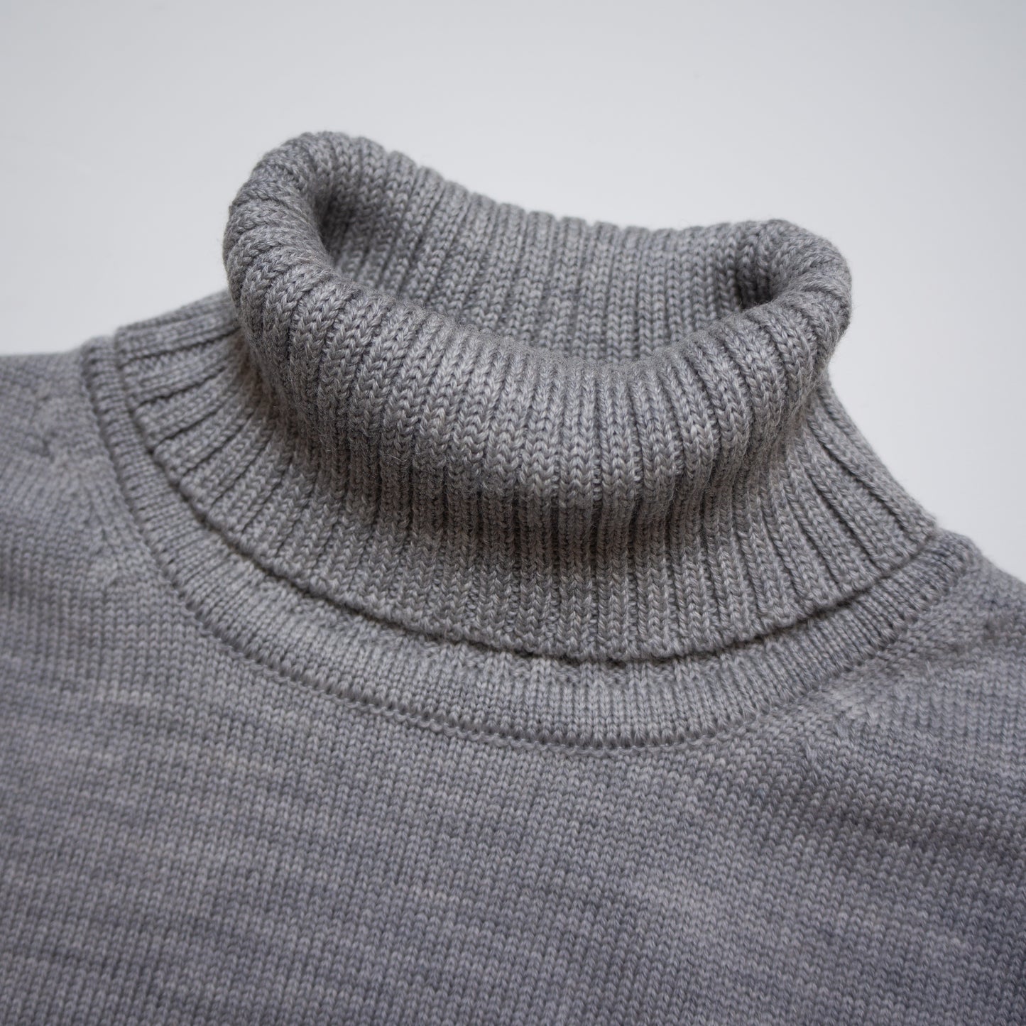 MOON CASTLE_WOOL HEAVY WEIGHT TURTLE-NECK_LIGHT GREY 