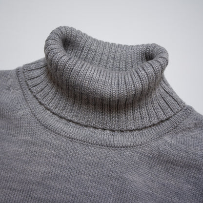 MOON CASTLE_WOOL HEAVY WEIGHT TURTLE-NECK_LIGHT GREY