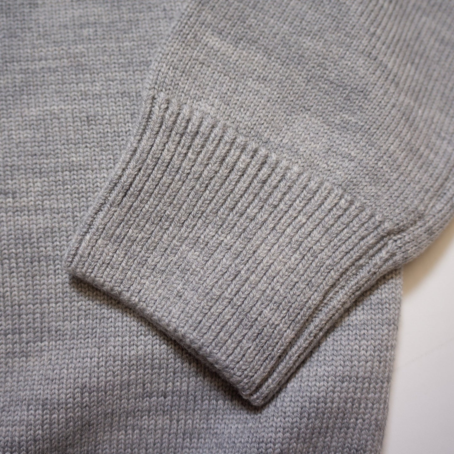 MOON CASTLE_WOOL HEAVY WEIGHT TURTLE-NECK_LIGHT GREY 