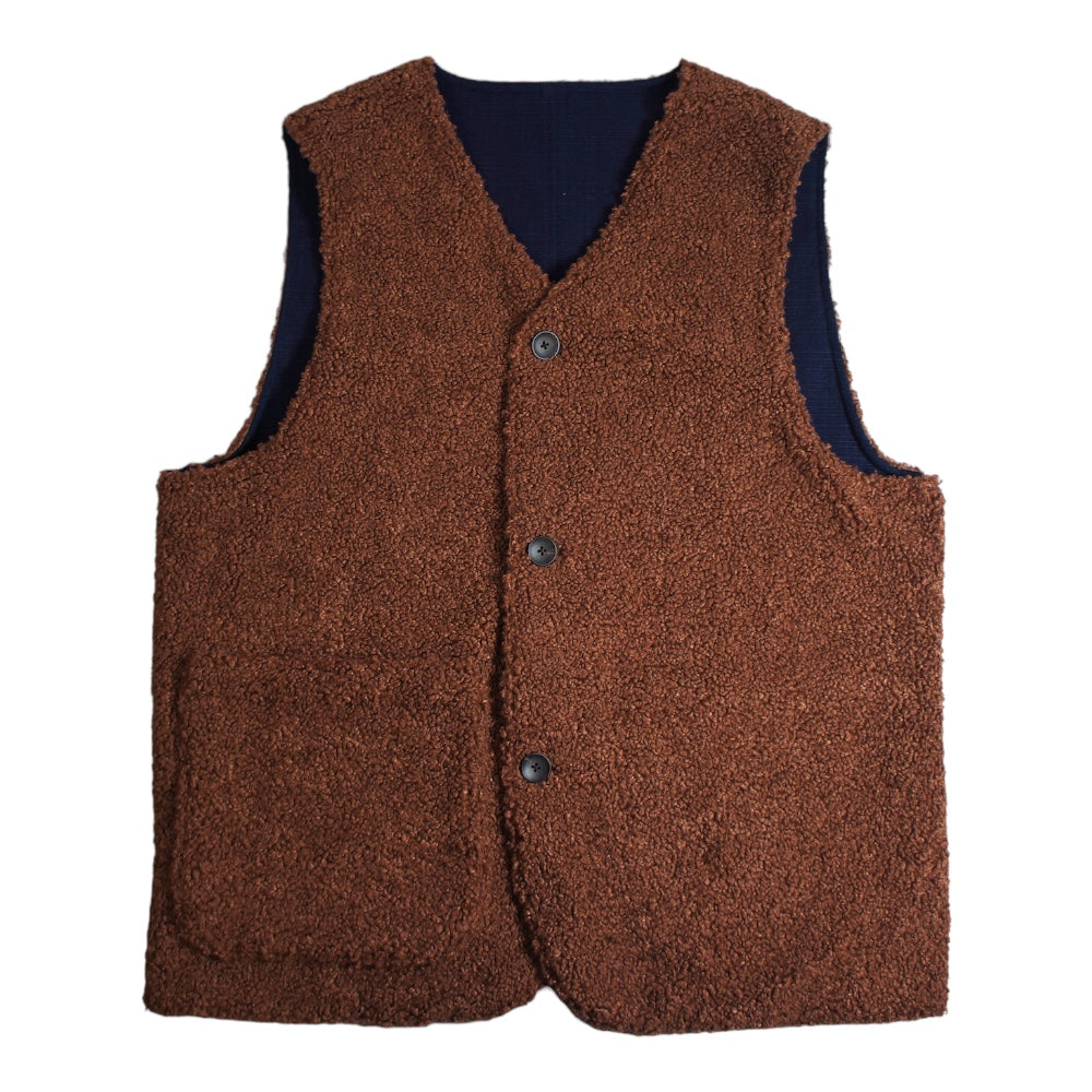 SAMURAIJEANS_SJVT22-RV02_Reversible indigo-dyed leather vest