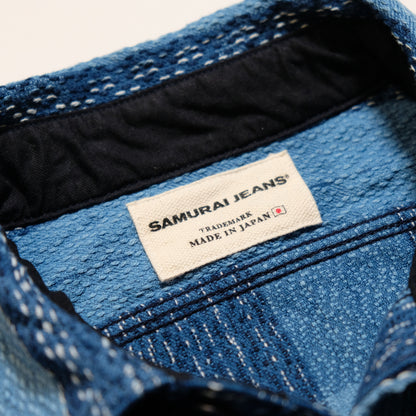 SAMURAIJEANS_SKN24-01_雨絣ネルワークシャツ