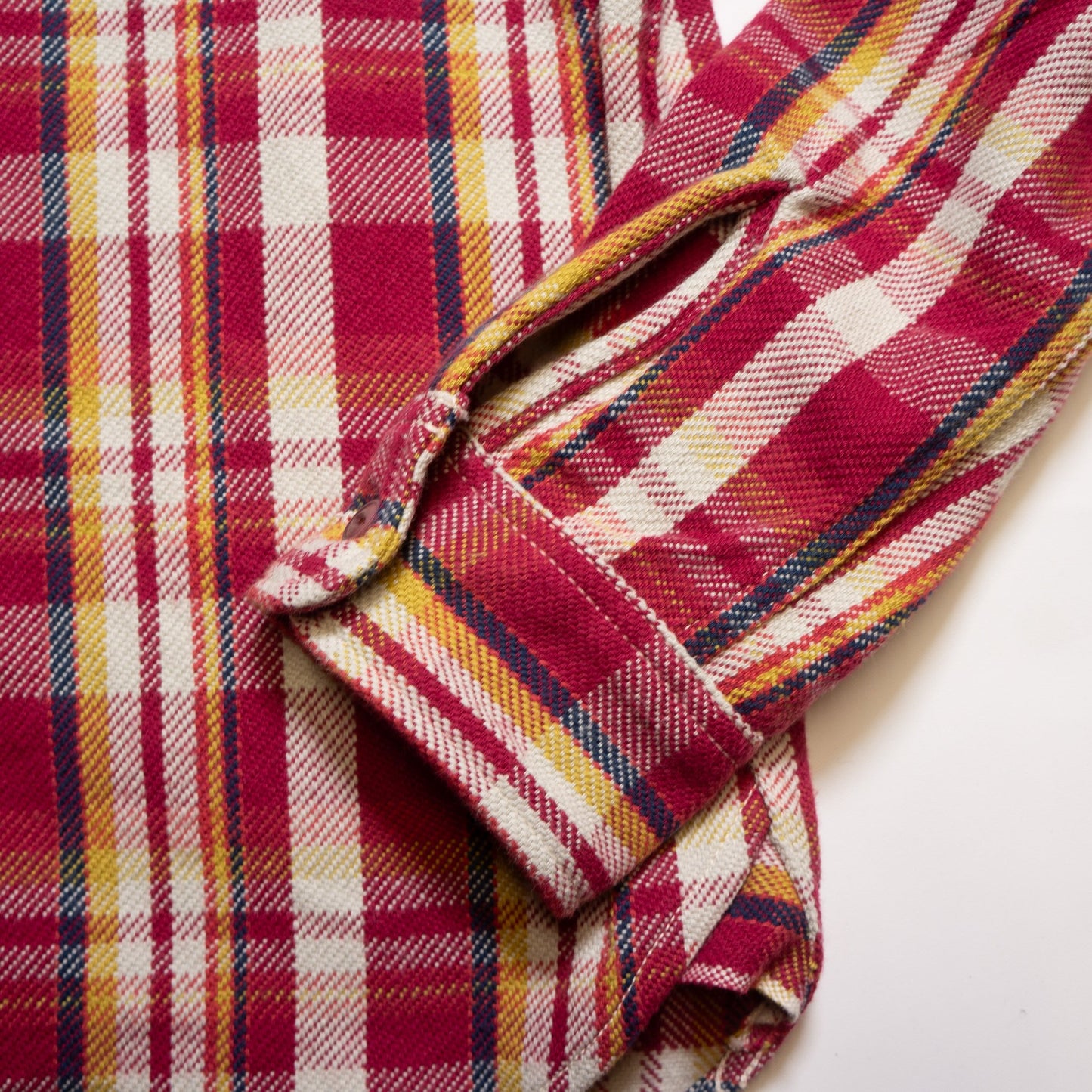 UES_502351_Yarn-dyed heavy flannel shirt_RED