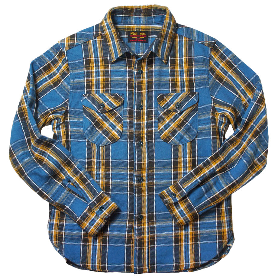 UES_502352_Yarn-dyed heavy flannel shirt_BLUE