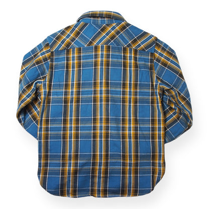 UES_502352_Yarn-dyed heavy flannel shirt_BLUE