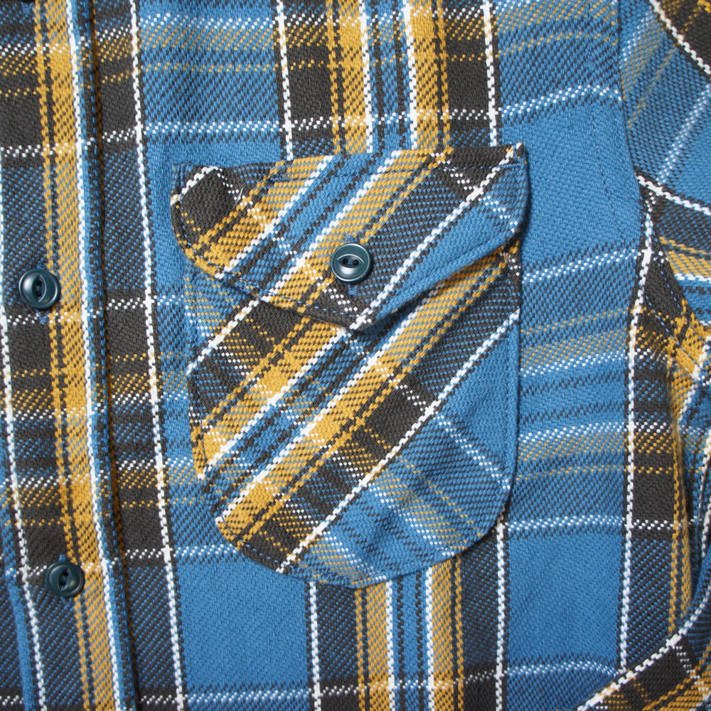 UES_502352_Yarn-dyed heavy flannel shirt_BLUE