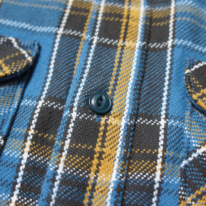 UES_502352_Yarn-dyed heavy flannel shirt_BLUE