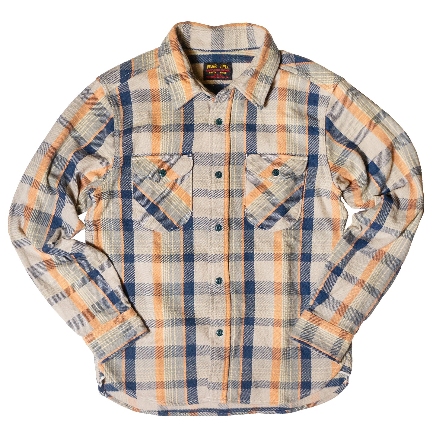 UES_502453_05_Yarn-dyed heavy flannel shirt, navy