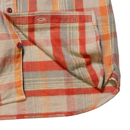 UES_502453_16_Yarn-dyed heavy flannel shirt, orange