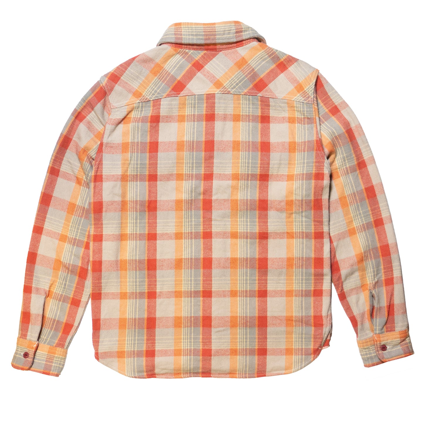 UES_502453_16_Yarn-dyed heavy flannel shirt, orange