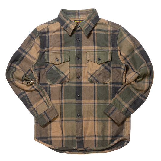 UES_502451_19_Extra Heavy Flannel Shirt Olive