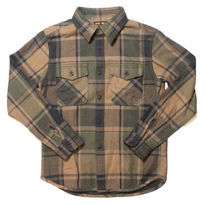 UES_502451_19_Extra Heavy Flannel Shirt Olive