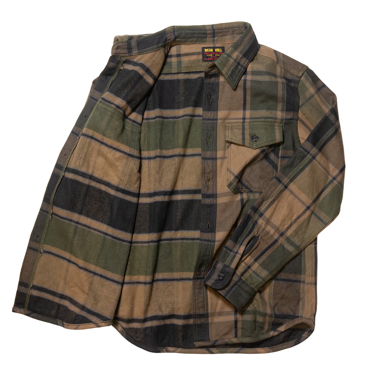 UES_502451_19_Extra Heavy Flannel Shirt Olive