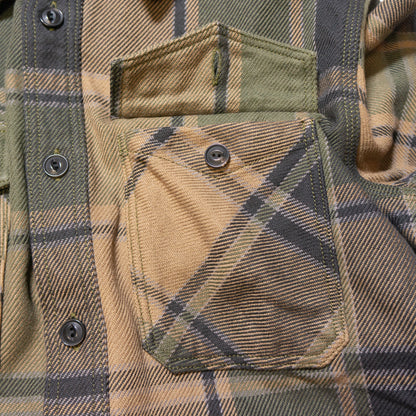 UES_502451_19_Extra Heavy Flannel Shirt Olive