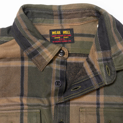 UES_502451_19_Extra Heavy Flannel Shirt Olive