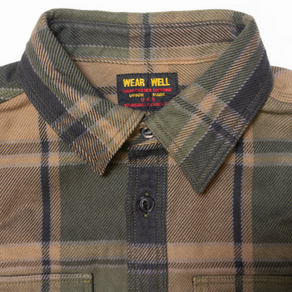 UES_502451_19_Extra Heavy Flannel Shirt Olive