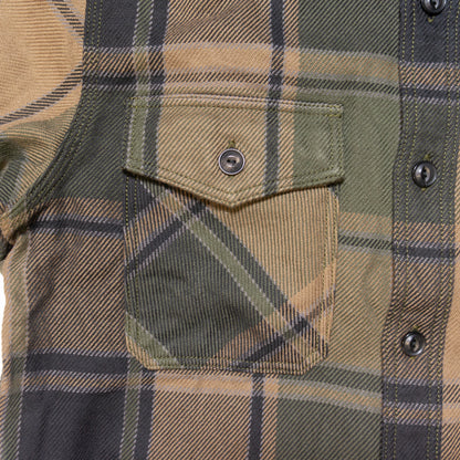 UES_502451_19_Extra Heavy Flannel Shirt Olive