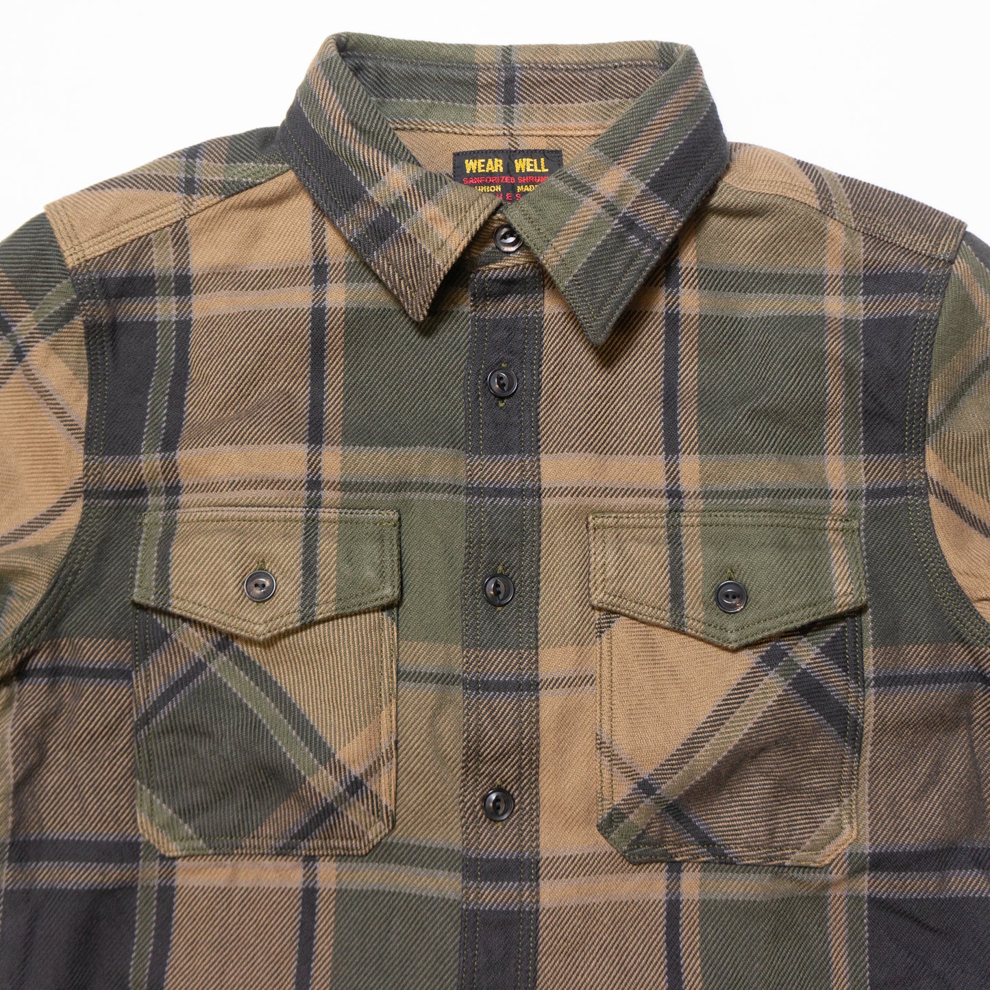 UES_502451_19_Extra Heavy Flannel Shirt Olive