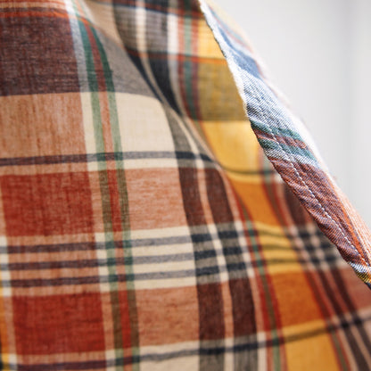 WORKERS_Short Sleeve BD_India Madras_Orange Madras