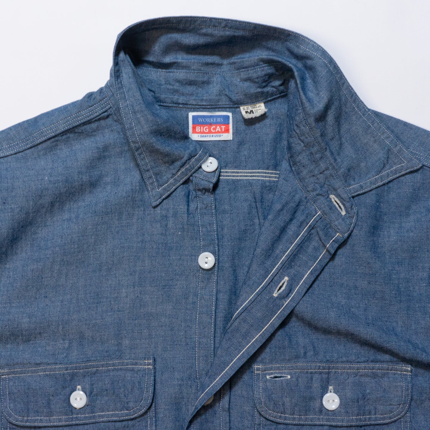 WORKERS_BIG CAT Work Shirt_Blue Chambray