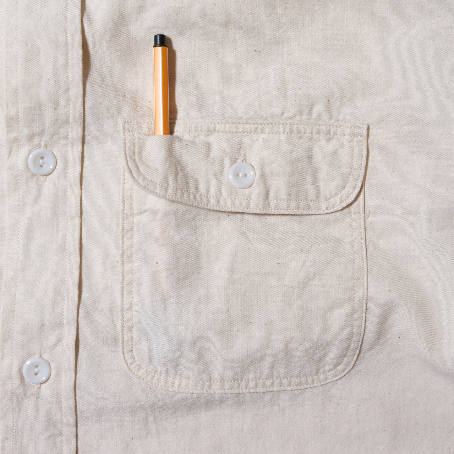 WORKERS_BIG CAT Work Shirt_White Chambray