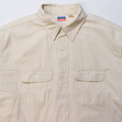 WORKERS_BIG CAT Work Shirt_White Chambray