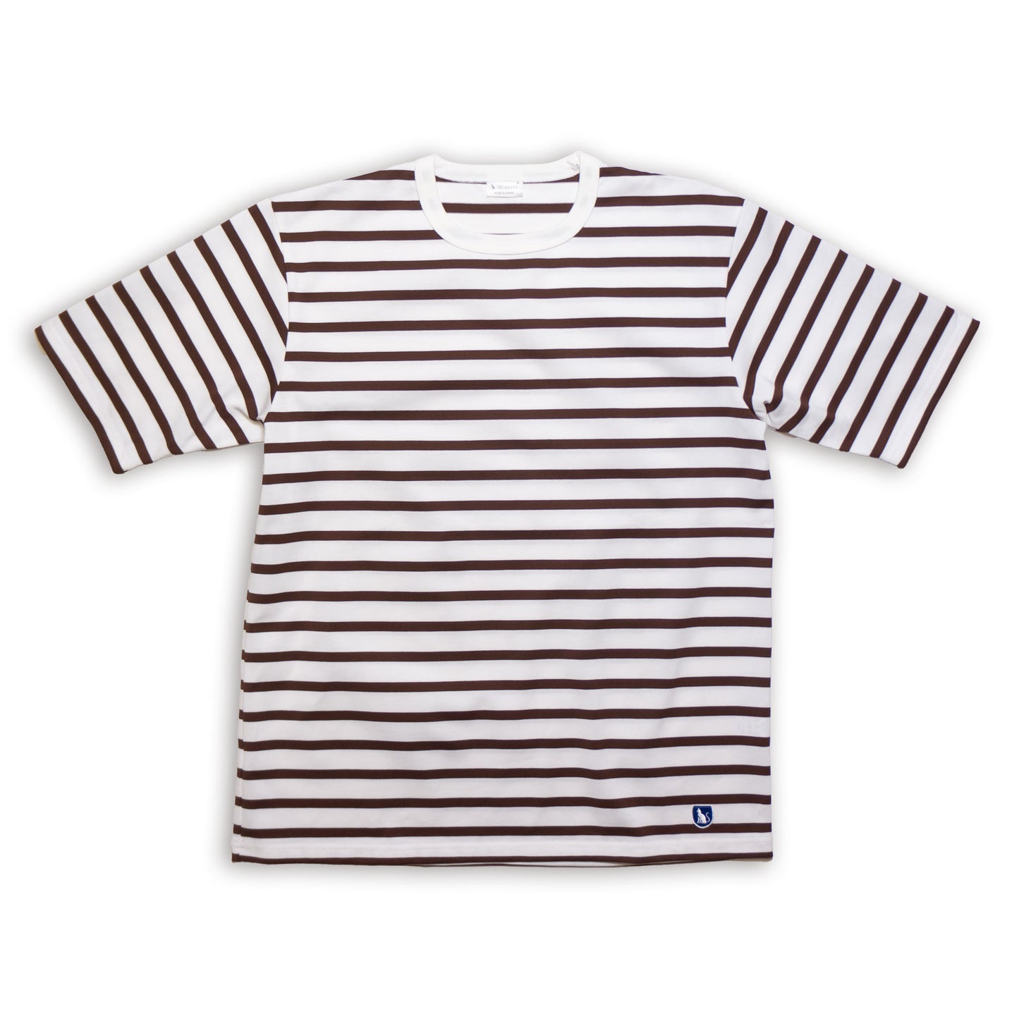 WORKERS_Border Crew_Short Sleeve_Brown x White