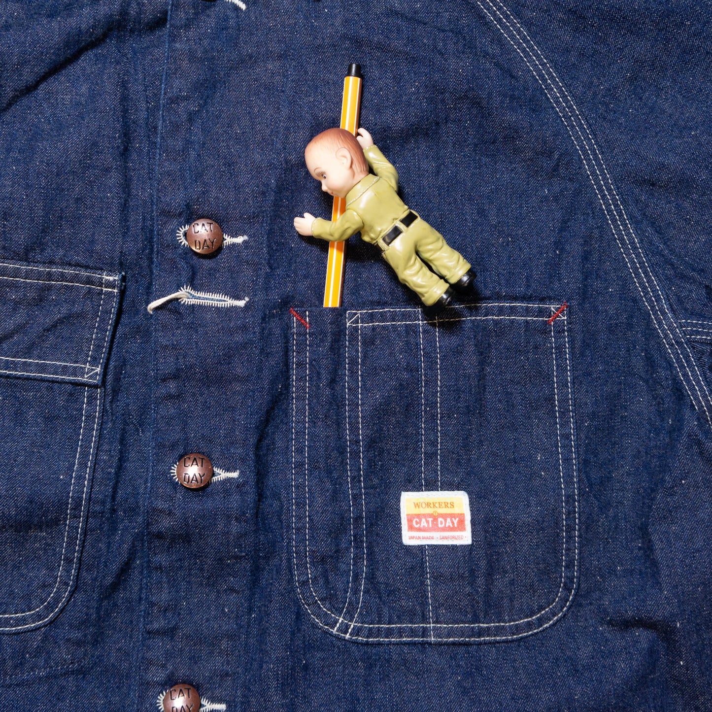 WORKERS_CAT DAY Coverall_9.5 oz Indigo Denim