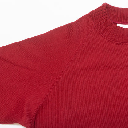 WORKERS_Cotton Raglan Sweater_Burgundy