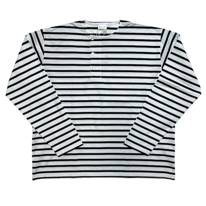 WORKERS_Henley Border T_White/Black