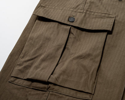 WORKERS_TROUSERS AKA"M43"_BROWN HERRINGBONE