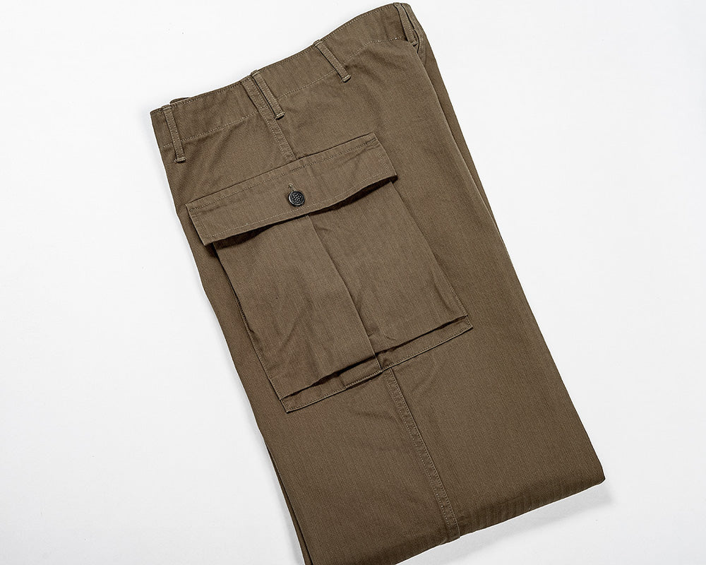 WORKERS_TROUSERS AKA"M43"_BROWN HERRINGBONE