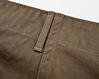 WORKERS_TROUSERS AKA"M43"_BROWN HERRINGBONE