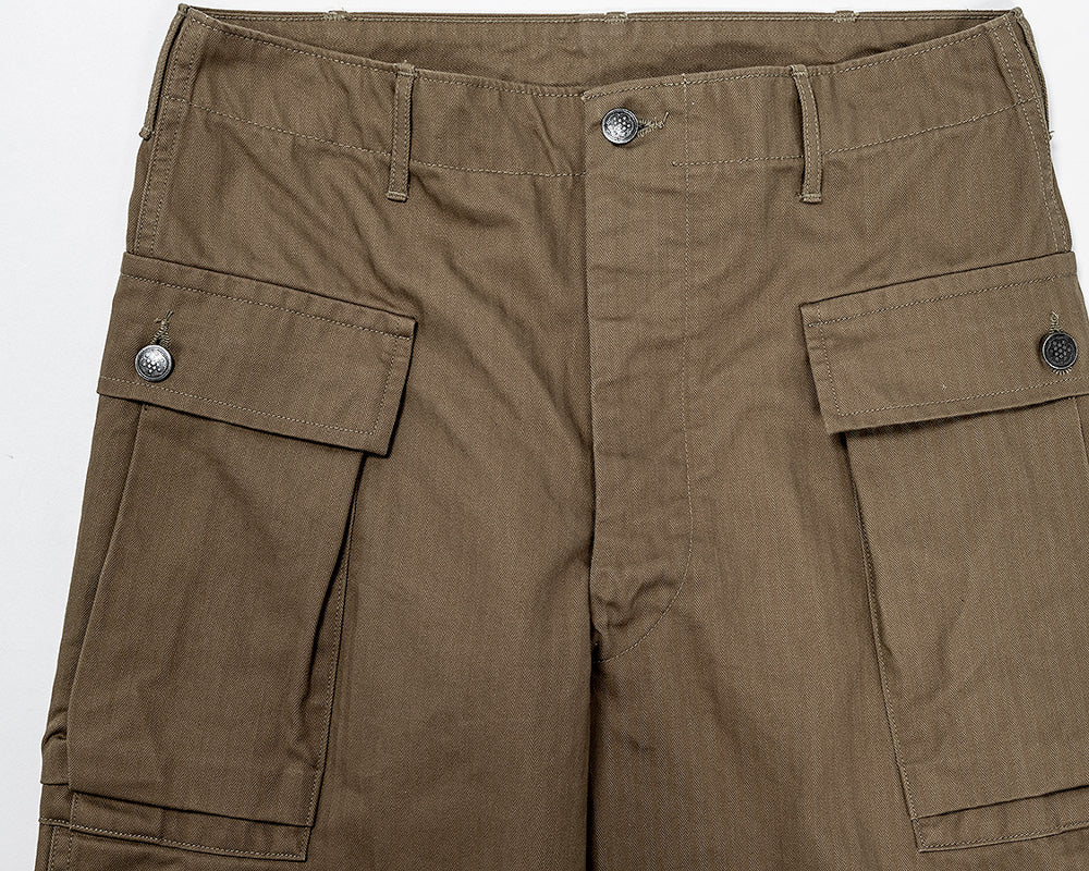 WORKERS_TROUSERS AKA"M43"_BROWN HERRINGBONE