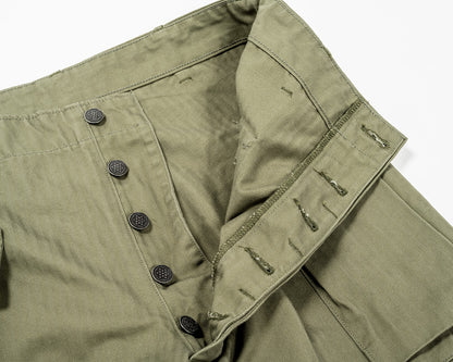 WORKERS_TROUSERS AKA"M43"_OD HERRINGBONE