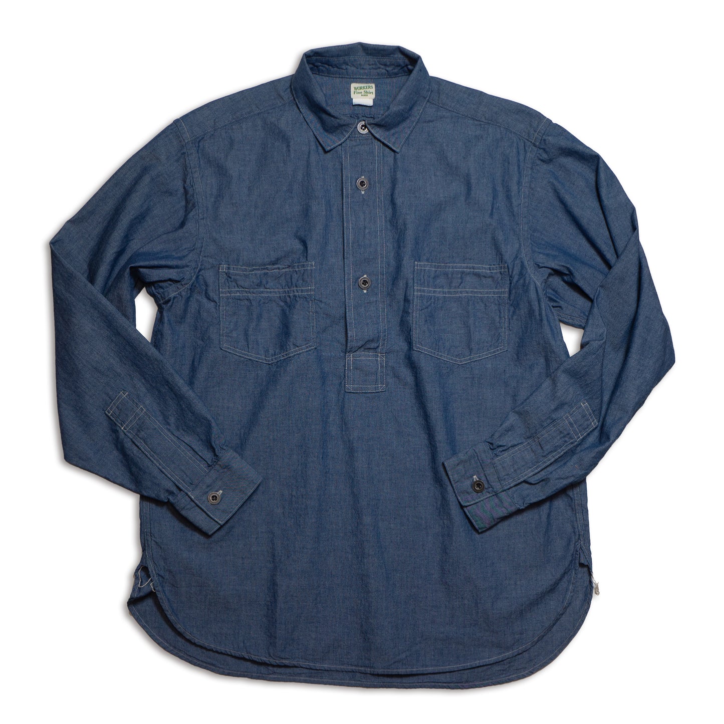 WORKERS_Pullover Work Shirt_Blue Chambray