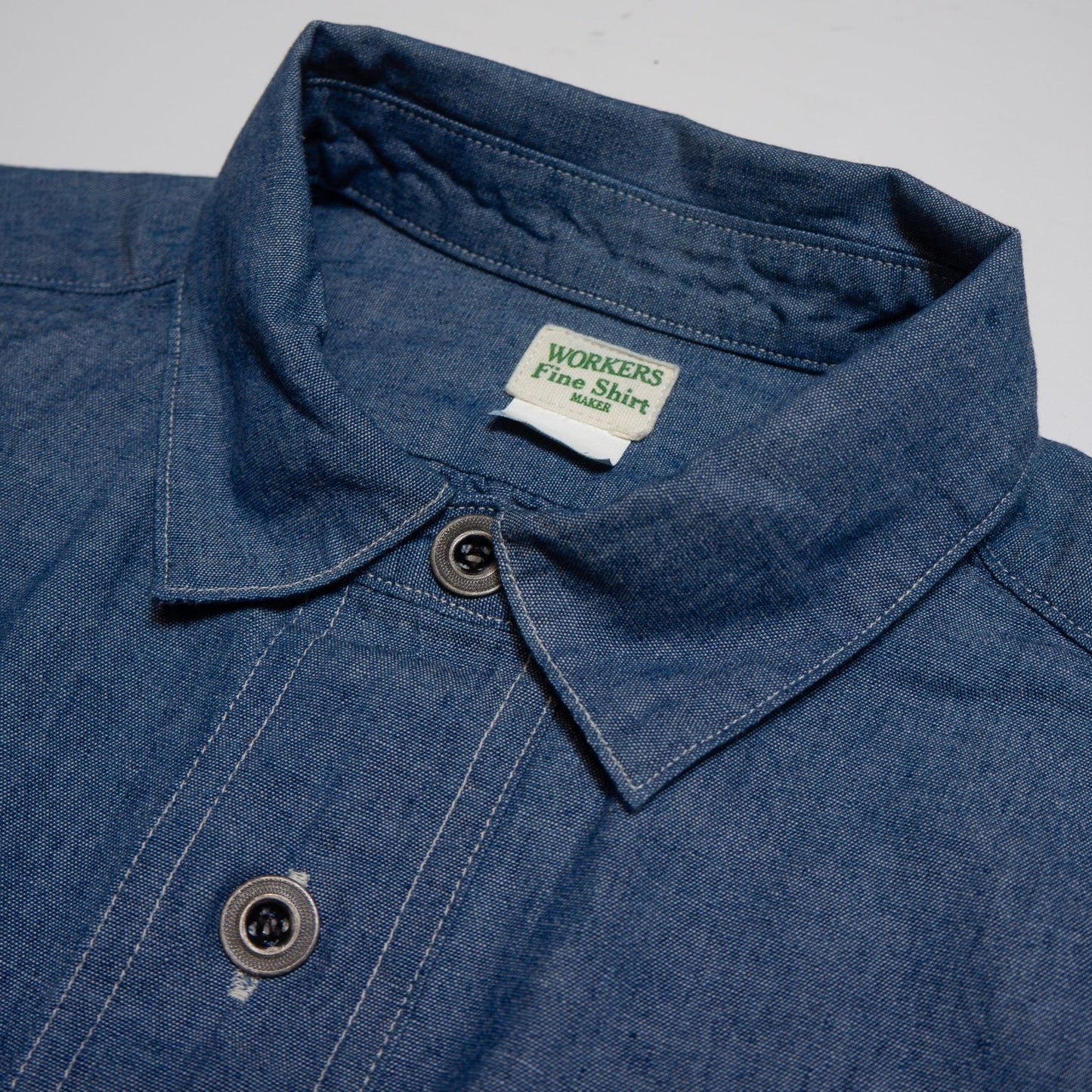 WORKERS_Pullover Work Shirt_Blue Chambray